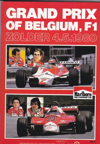Programmheft belgien 1980 - gp,