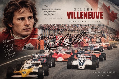 Gilles villeneuve signed - villeneuve,